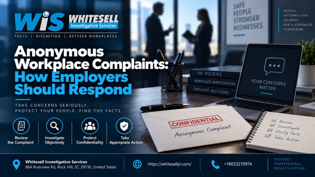 anonymous workplace complaints how employers should respond