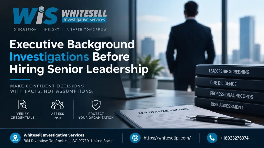executive backround investigations before hiring senior leadership