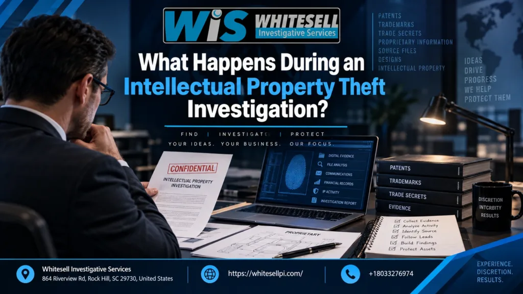 what happens during an intellectual prorperty theft investigation