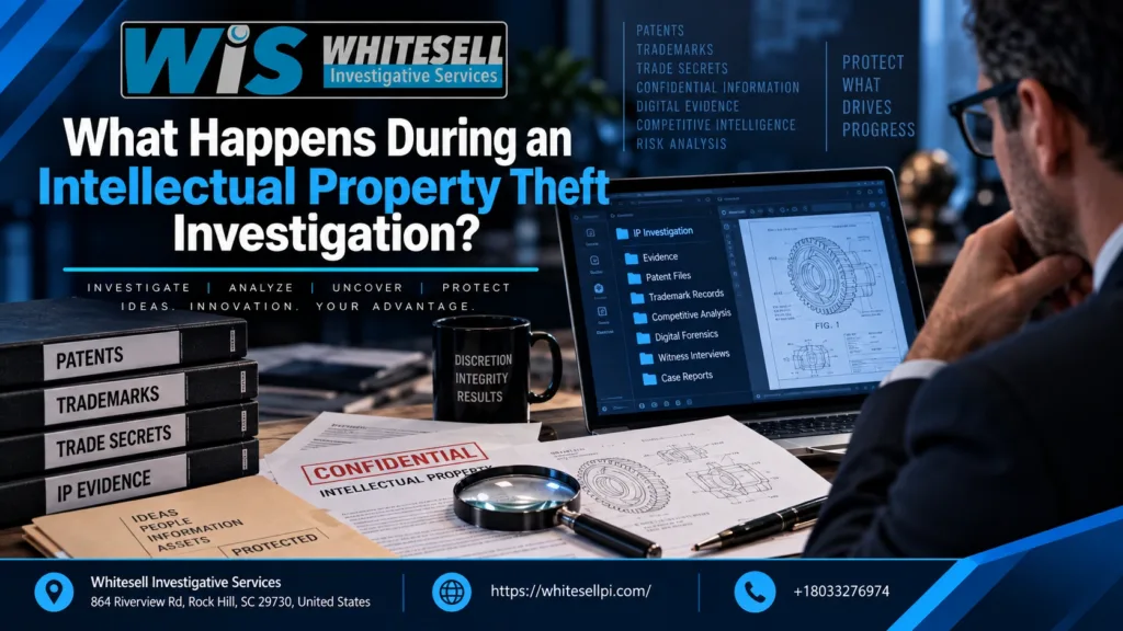 what happens during an intellectual prorperty theft investigation
