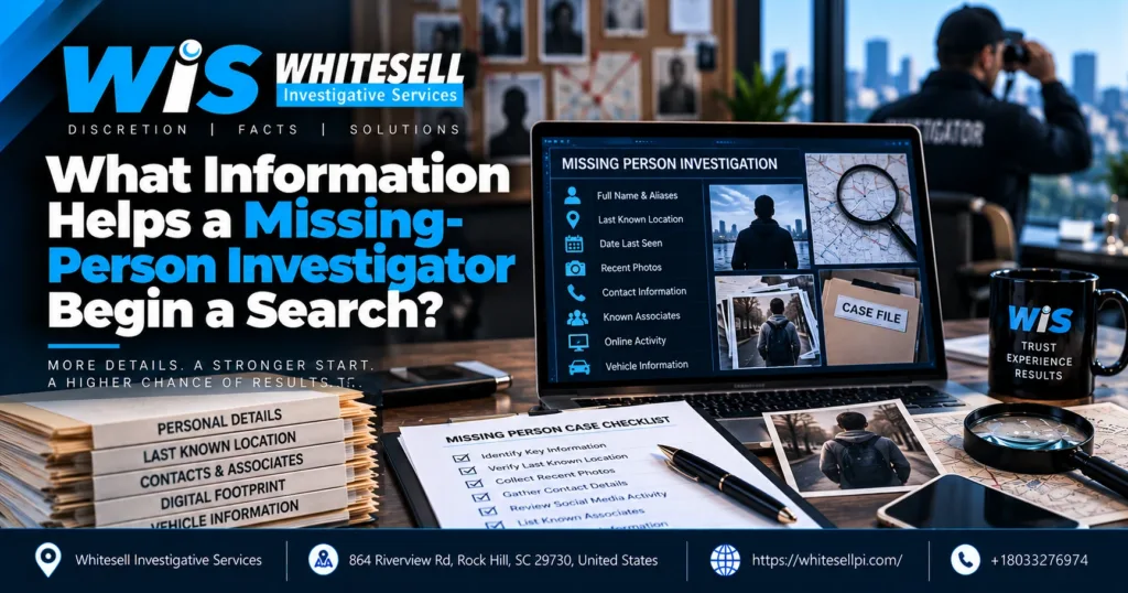What Information Helps a Missing-Person Investigator Begin a Search